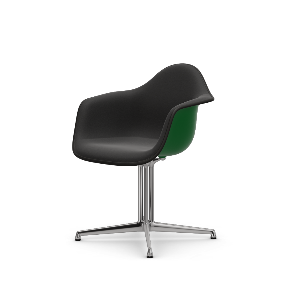 Eames Plastic Armchair DAL (with full upholstery) (Colour of seat shell - green) (Request Info)