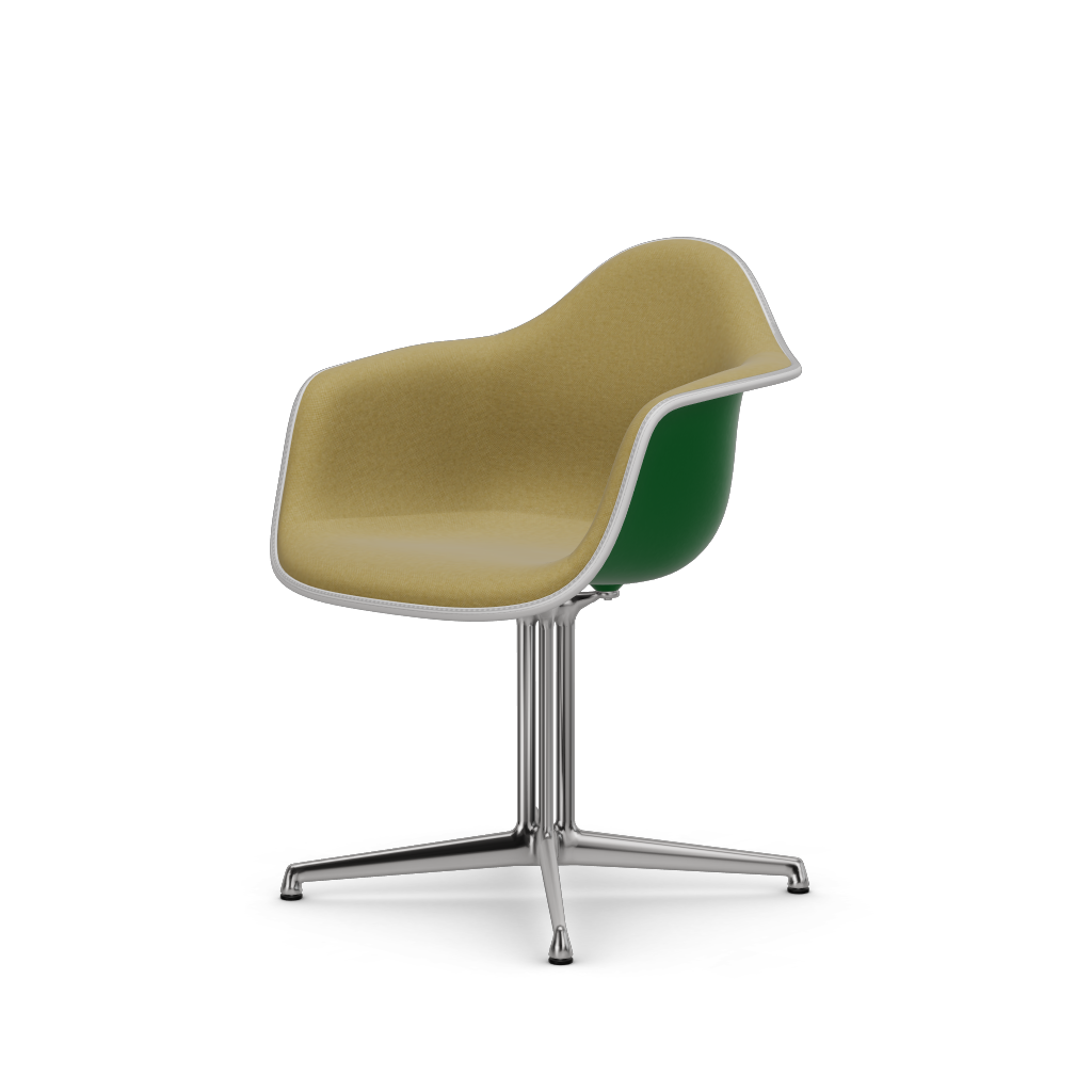 Eames Plastic Armchair DAL (with full upholstery) (Colour of seat shell - green) (Request Info)