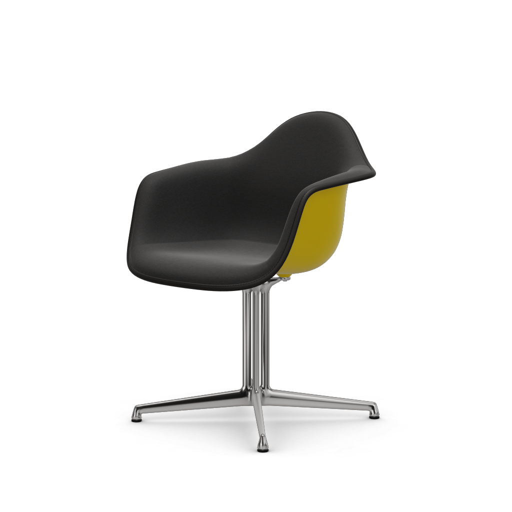 Eames Plastic Armchair DAL (with full upholstery) (Colour of seat shell - sunlight) (Request Info)