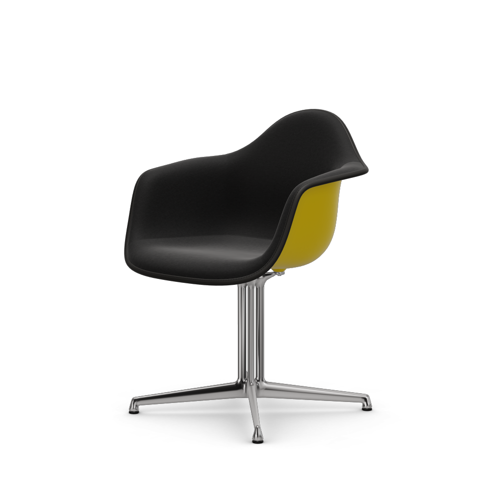 Eames Plastic Armchair DAL (with full upholstery) (Colour of seat shell - sunlight) (Request Info)