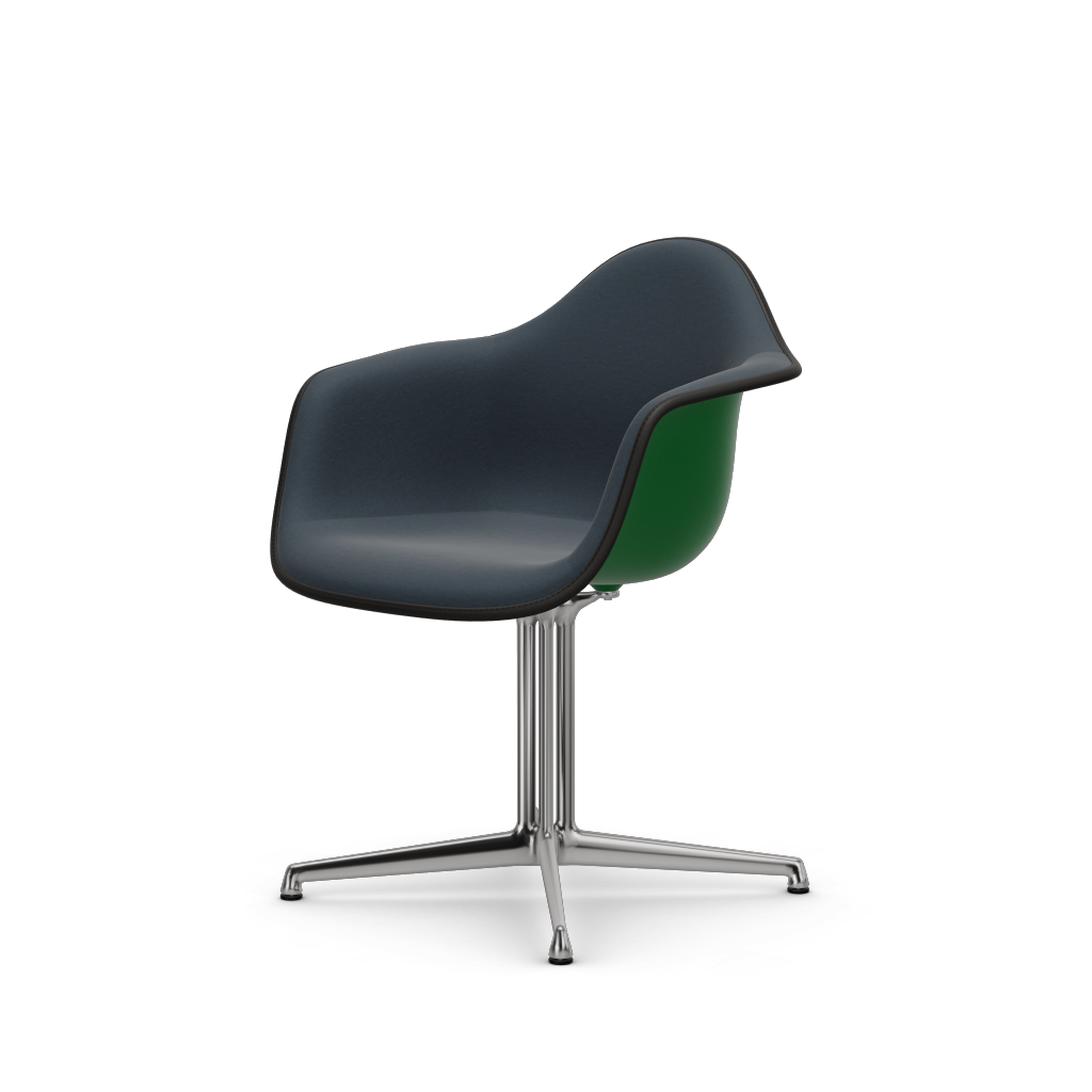 Eames Plastic Armchair DAL (with full upholstery) (Colour of seat shell - green) (Request Info)