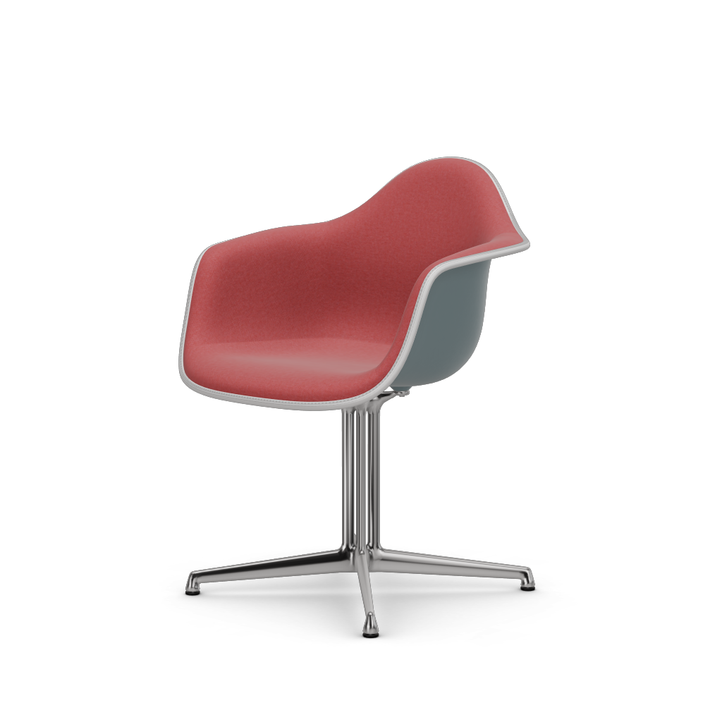 Eames Plastic Armchair DAL (with full upholstery) (Colour of seat shell - ice grey) (Request Info)