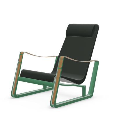 Cite Lounge Chair (Prouve Ble Vert powder-coated (smooth)) by Vitra