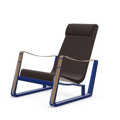 Cite Lounge Chair (Prouve Bleu Marcoule powder-coated (smooth)) by Vitra