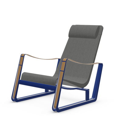 Cite Lounge Chair (Prouve Bleu Marcoule powder-coated (smooth)) by Vitra