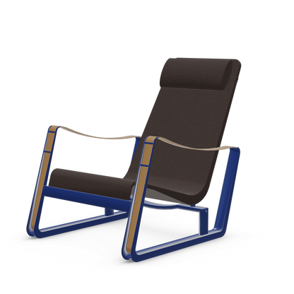 Cite Lounge Chair (Prouve Bleu Marcoule powder-coated (smooth)) by Vitra