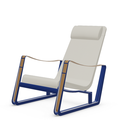 Cite Lounge Chair (Prouve Bleu Marcoule powder-coated (smooth)) by Vitra