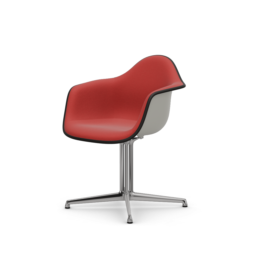 Eames Plastic Armchair DAL (with full upholstery) (Colour of seat shell - white) (Request Info)