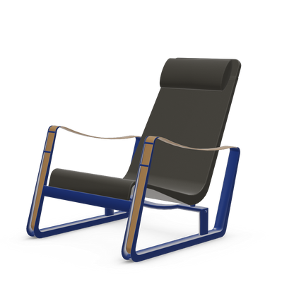 Cite Lounge Chair (Prouve Bleu Marcoule powder-coated (smooth)) by Vitra