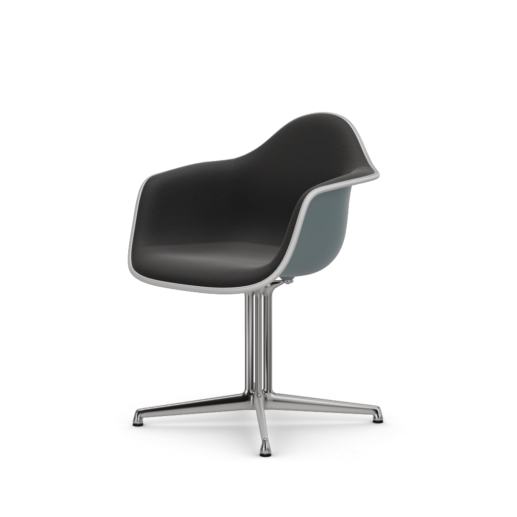 Eames Plastic Armchair DAL (with full upholstery) (Colour of seat shell - ice grey) (Request Info)