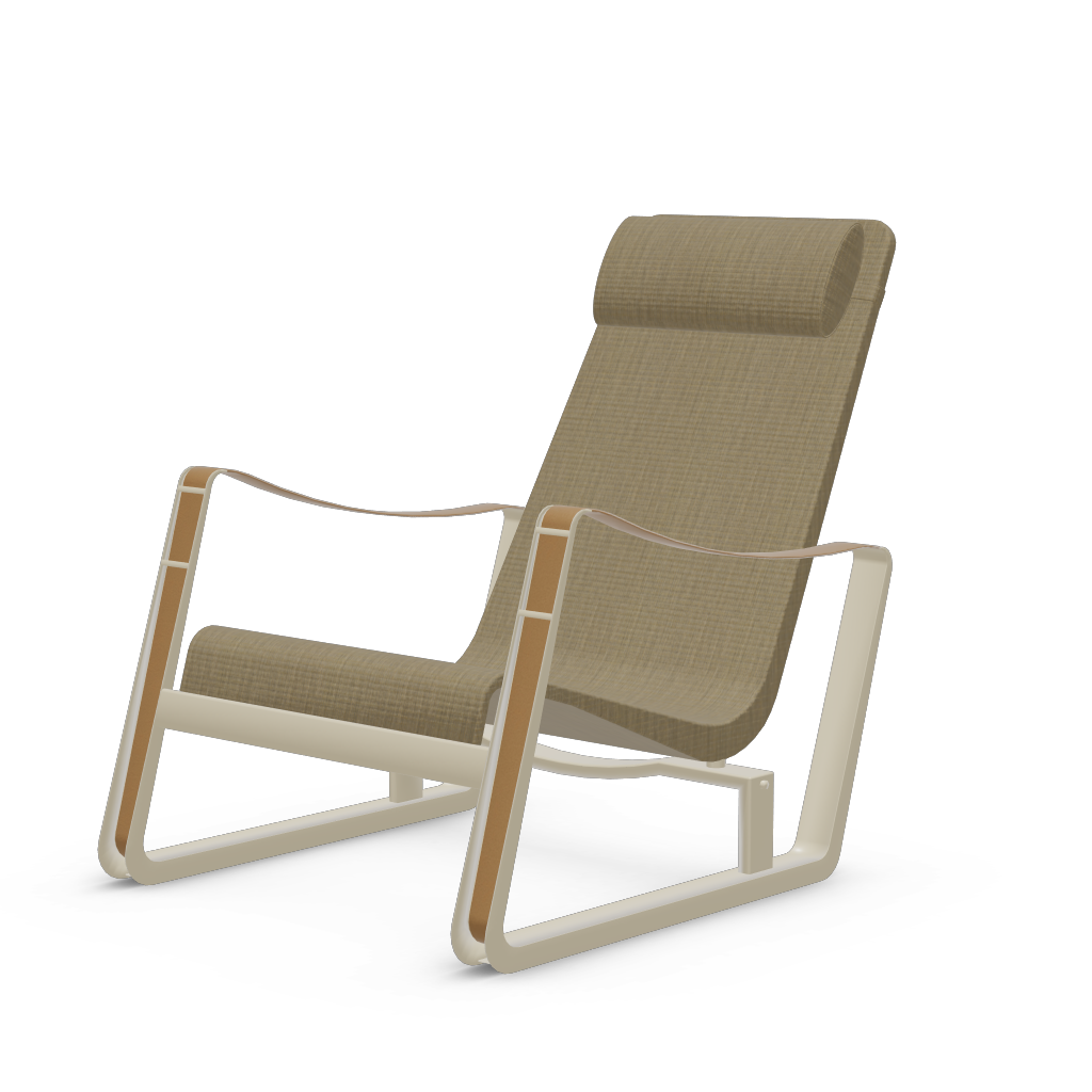 Cite Lounge Chair (Prouve Blanc Colombe (Ecru) powder-coated (smooth)) by Vitra