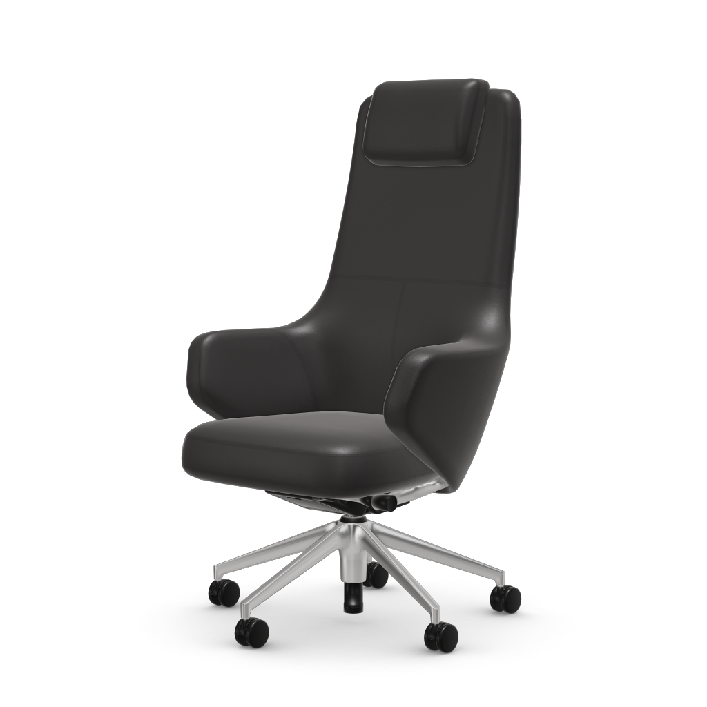 Grand Executive Highback by Vitra #Leather/asphalt