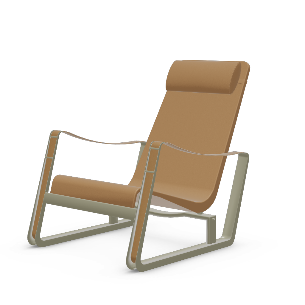 Cite Lounge Chair (Prouve Gris Vermeer powder-coated (smooth)) by Vitra