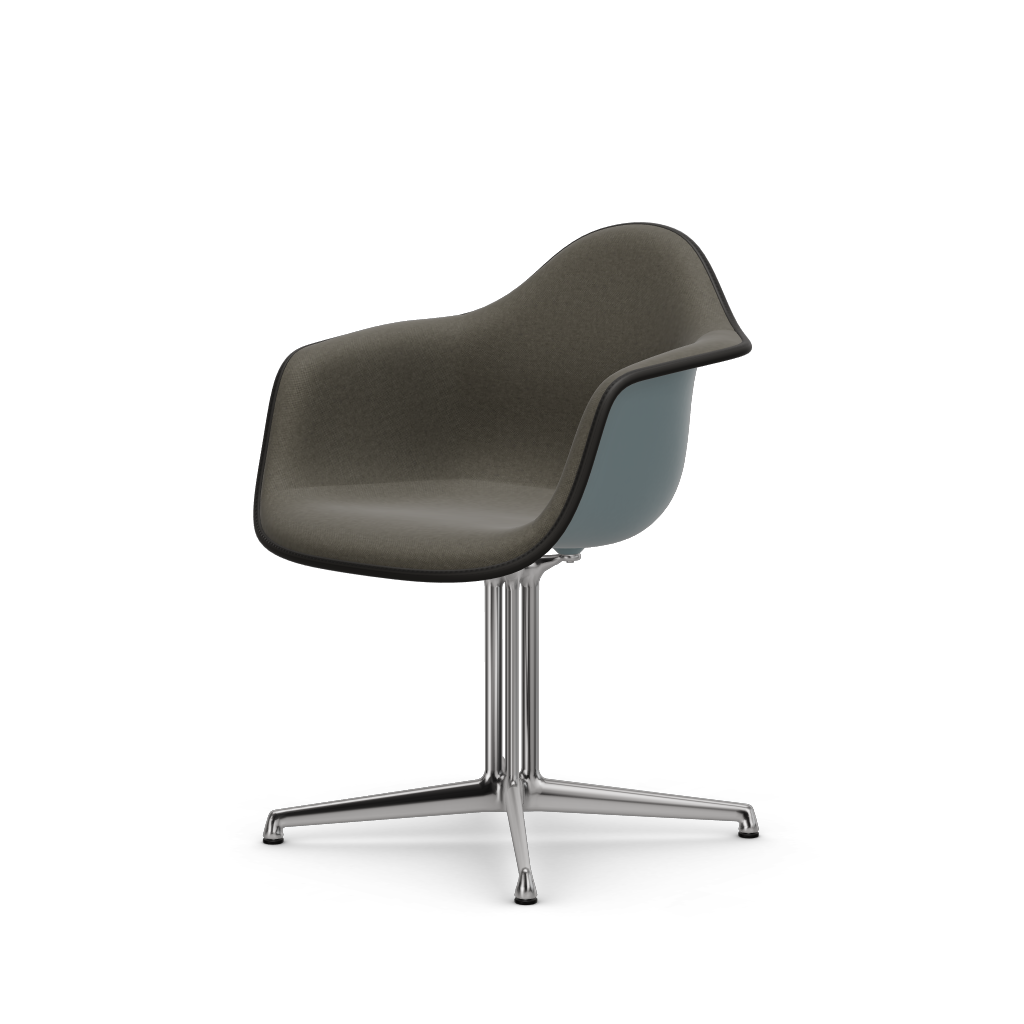 Eames Plastic Armchair DAL (with full upholstery) (Colour of seat shell - ice grey) (Request Info)