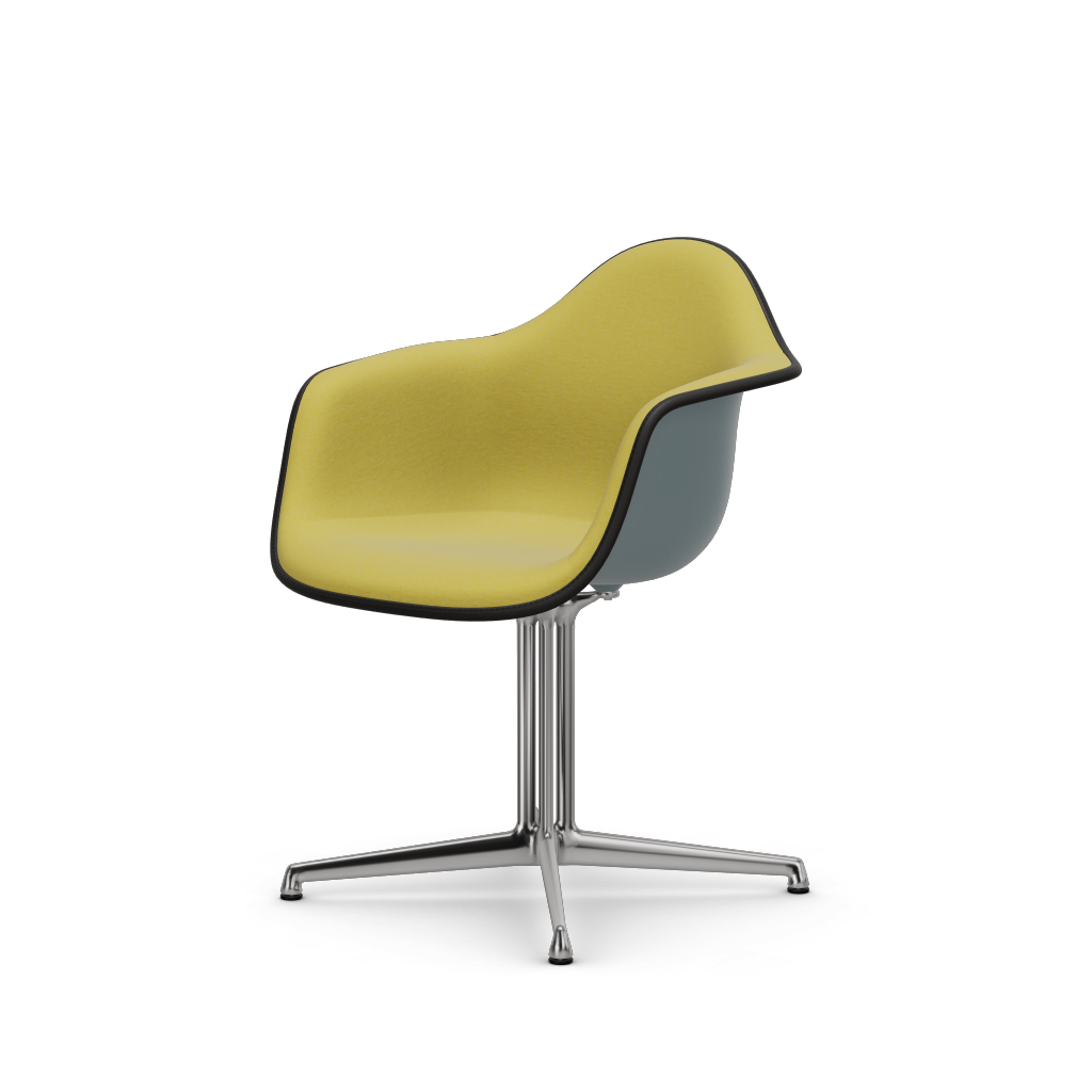 Eames Plastic Armchair DAL (with full upholstery) (Colour of seat shell - ice grey) (Request Info)