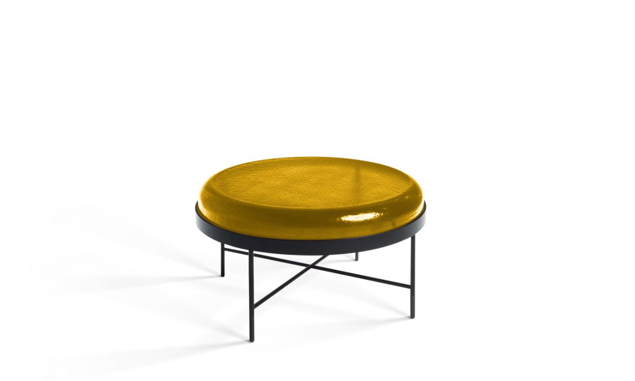 BILBOQUET COCKTAIL TABLE - Colored thick glass by Roche Bobois