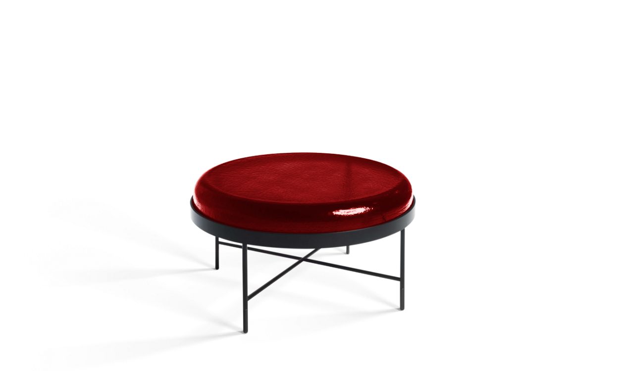 BILBOQUET COCKTAIL TABLE - Colored thick glass by Roche Bobois
