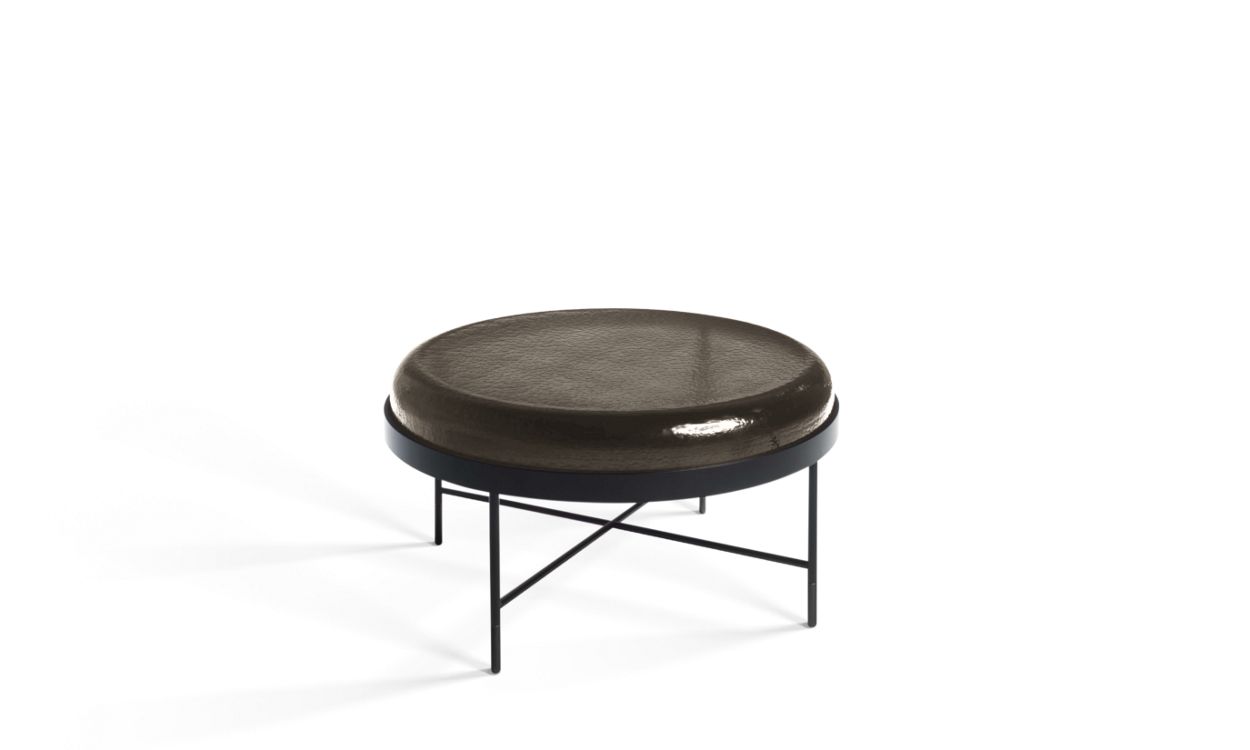 BILBOQUET COCKTAIL TABLE - Colored thick glass by Roche Bobois
