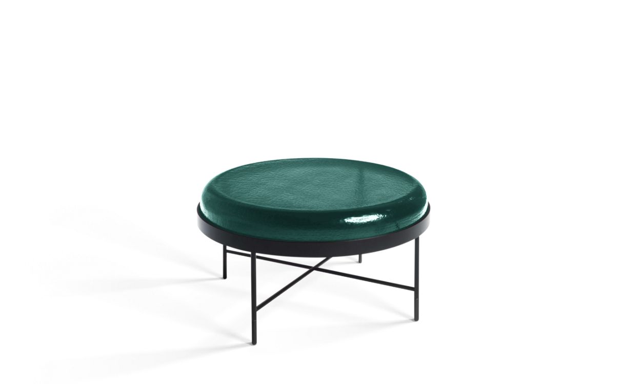 BILBOQUET COCKTAIL TABLE - Colored thick glass by Roche Bobois