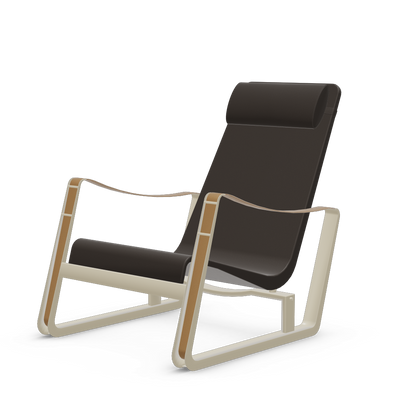 Cite Lounge Chair (Prouve Blanc Colombe (Ecru) powder-coated (smooth)) by Vitra