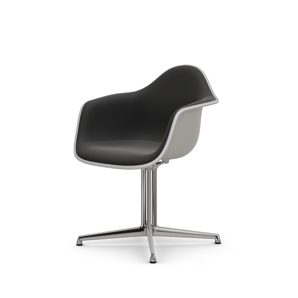 Eames Plastic Armchair DAL (with full upholstery) (Colour of seat shell - white) (Request Info)