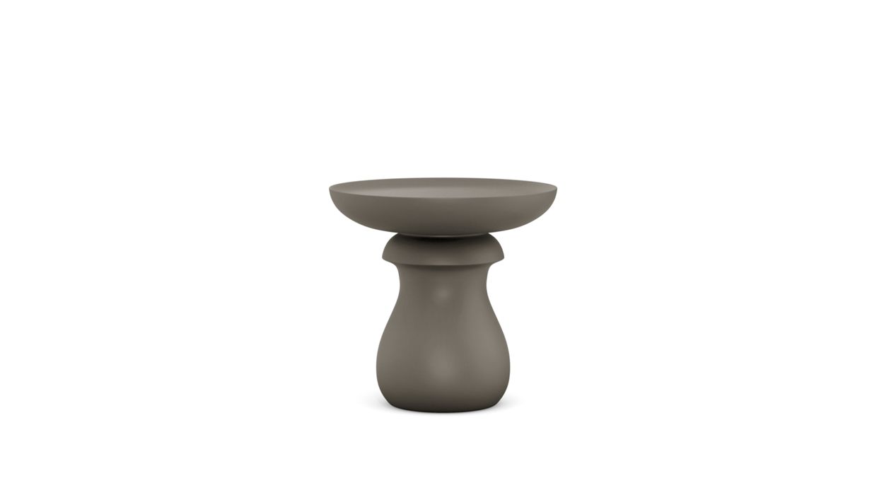 Chess End Table - Matte Lacquer by Roche Bobois #Matte lacquer/Taupe