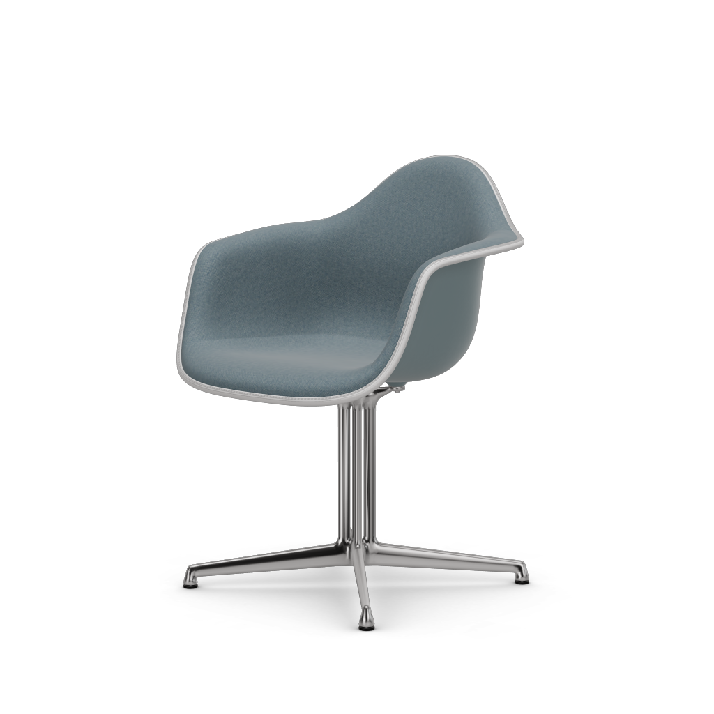 Eames Plastic Armchair DAL (with full upholstery) (Colour of seat shell - ice grey) (Request Info)