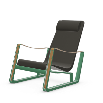 Cite Lounge Chair (Prouve Ble Vert powder-coated (smooth)) by Vitra