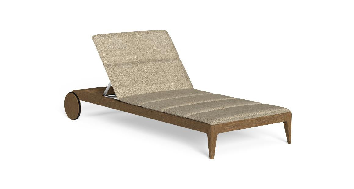 CRUISE TEAK - Recliner sun lounger with castors by Talenti