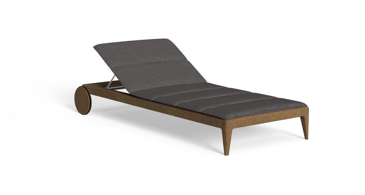 CRUISE TEAK - Recliner sun lounger with castors by Talenti