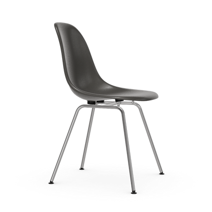 Eames Fiberglass Side Chair Dsx (Without Upholstery) by Vitra #chromed / Eames elephant hide grey