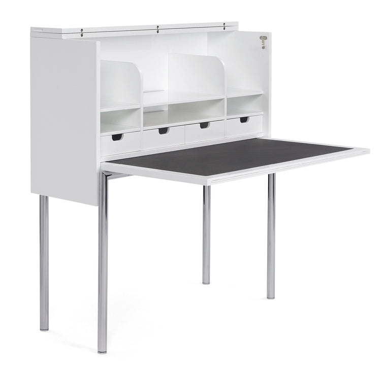 ORCUS HOME DESK - Steel and wood secretary desk with flap doors by Classicon
