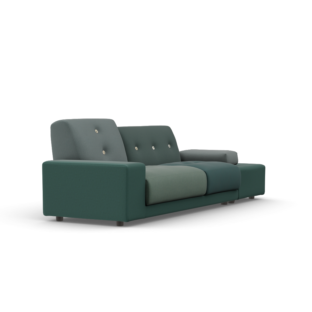 Polder Sofa by Vitra #Fabric mix "The Sea Greens"/armrest left/ sitting right/light