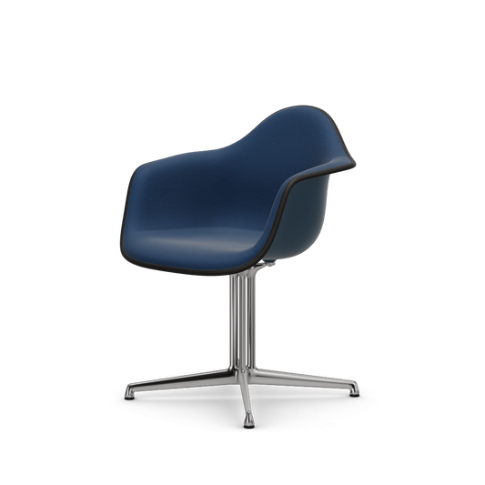 Eames Plastic Armchair DAL (with full upholstery) (Colour of seat shell - sea blue) (Request Info)