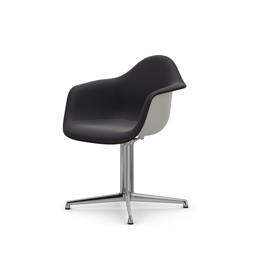 Eames Plastic Armchair DAL (with full upholstery) (Colour of seat shell - white) (Request Info)