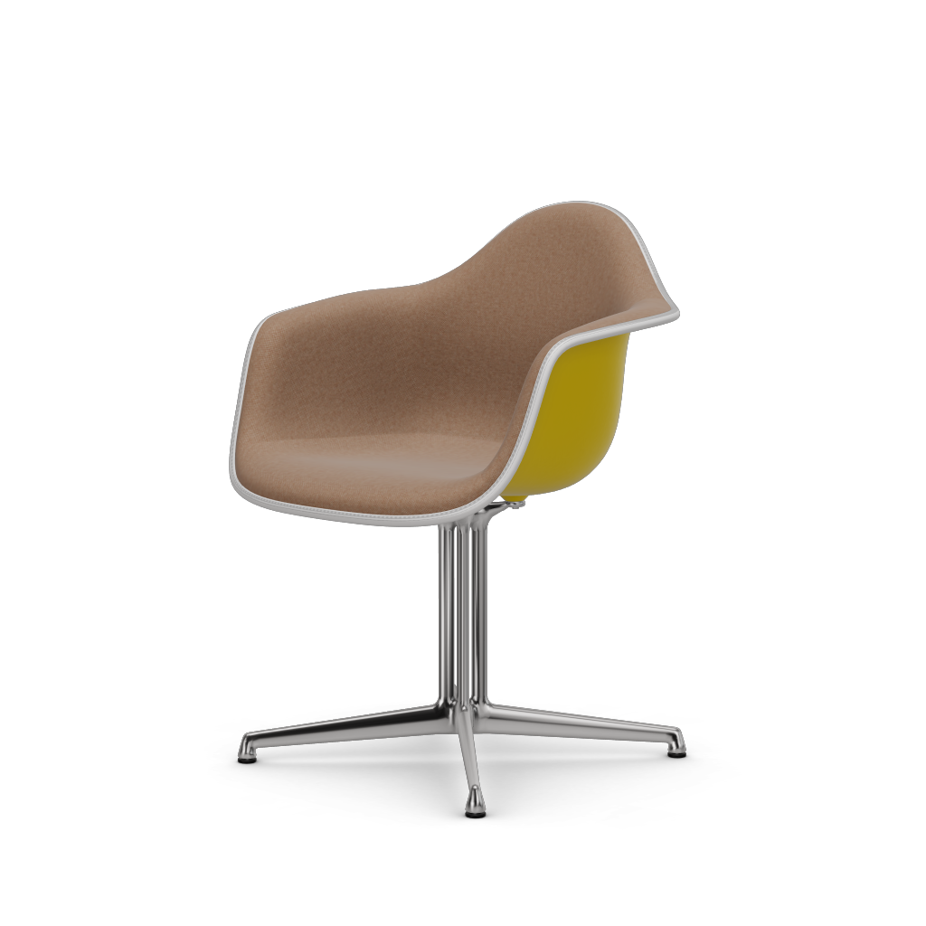 Eames Plastic Armchair DAL (with full upholstery) (Colour of seat shell - sunlight) (Request Info)