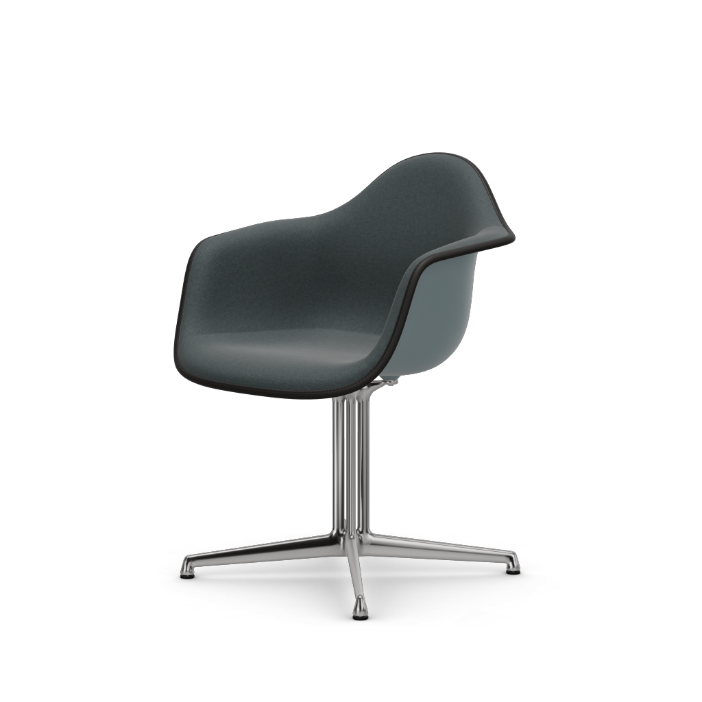 Eames Plastic Armchair DAL (with full upholstery) (Colour of seat shell - ice grey) (Request Info)