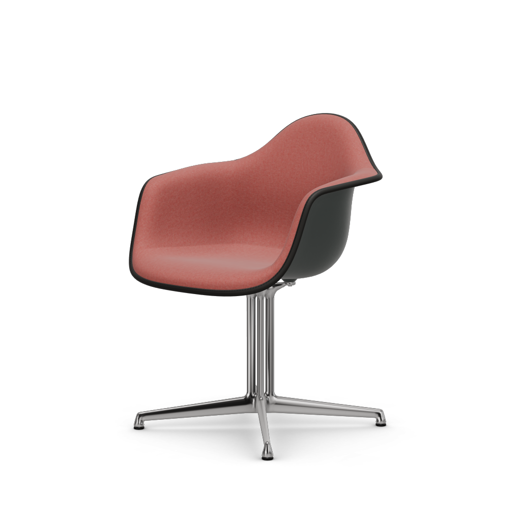 Eames Plastic Armchair DAL (with full upholstery) (Colour of seat shell - granite grey) (Request Info)