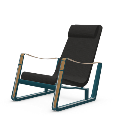 Cite Lounge Chair (Prouve Bleu Dynastie powder-coated (smooth)) by Vitra