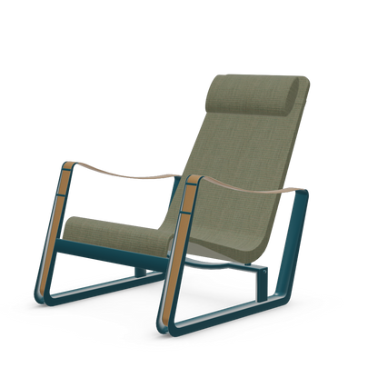 Cite Lounge Chair (Prouve Bleu Dynastie powder-coated (smooth)) by Vitra
