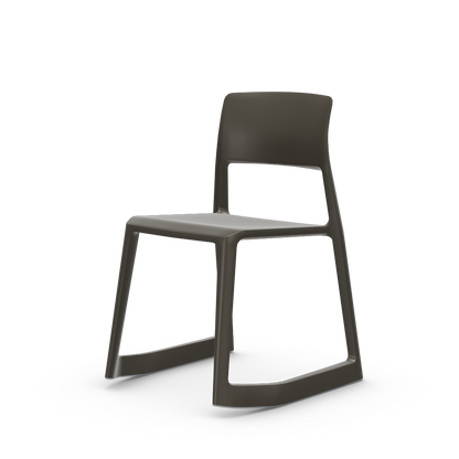 Tip Ton solid plastic chair with a forward-tilt by Vitra #basalt