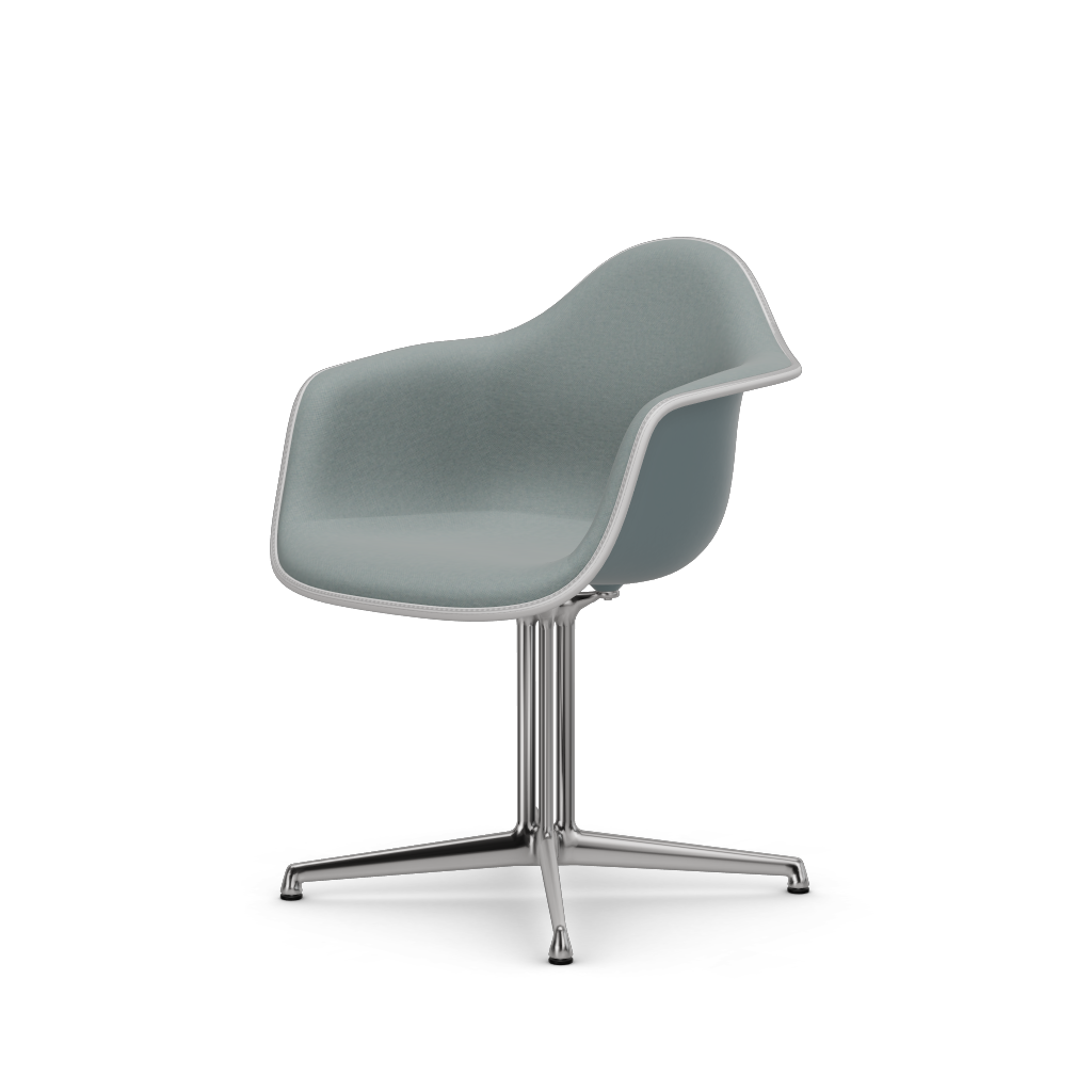 Eames Plastic Armchair DAL (with full upholstery) (Colour of seat shell - ice grey) (Request Info)