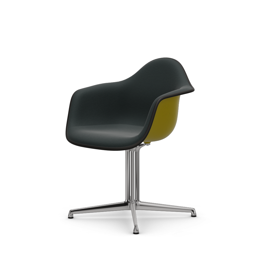 Eames Plastic Armchair DAL (with full upholstery) (Colour of seat shell - mustard) (Request Info)