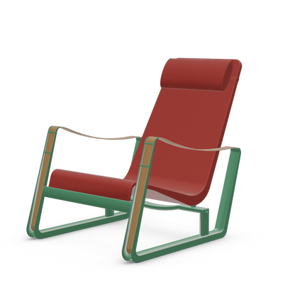 Cite Lounge Chair (Prouve Ble Vert powder-coated (smooth)) by Vitra