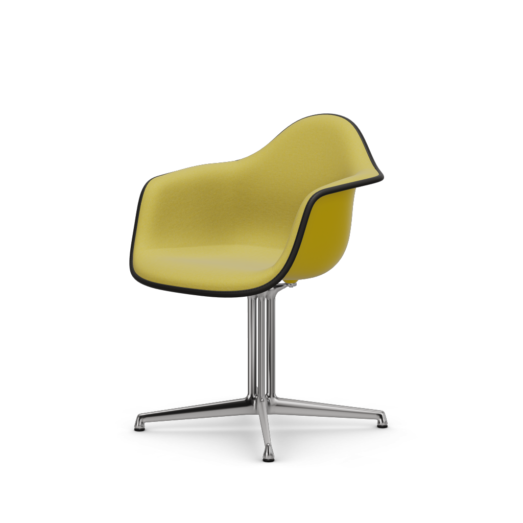 Eames Plastic Armchair DAL (with full upholstery) (Colour of seat shell - sunlight) (Request Info)