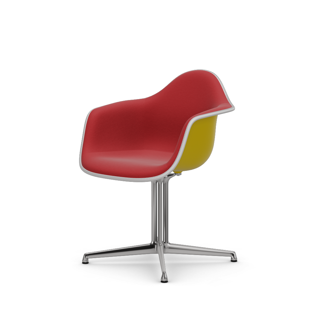 Eames Plastic Armchair DAL (with full upholstery) (Colour of seat shell - sunlight) (Request Info)