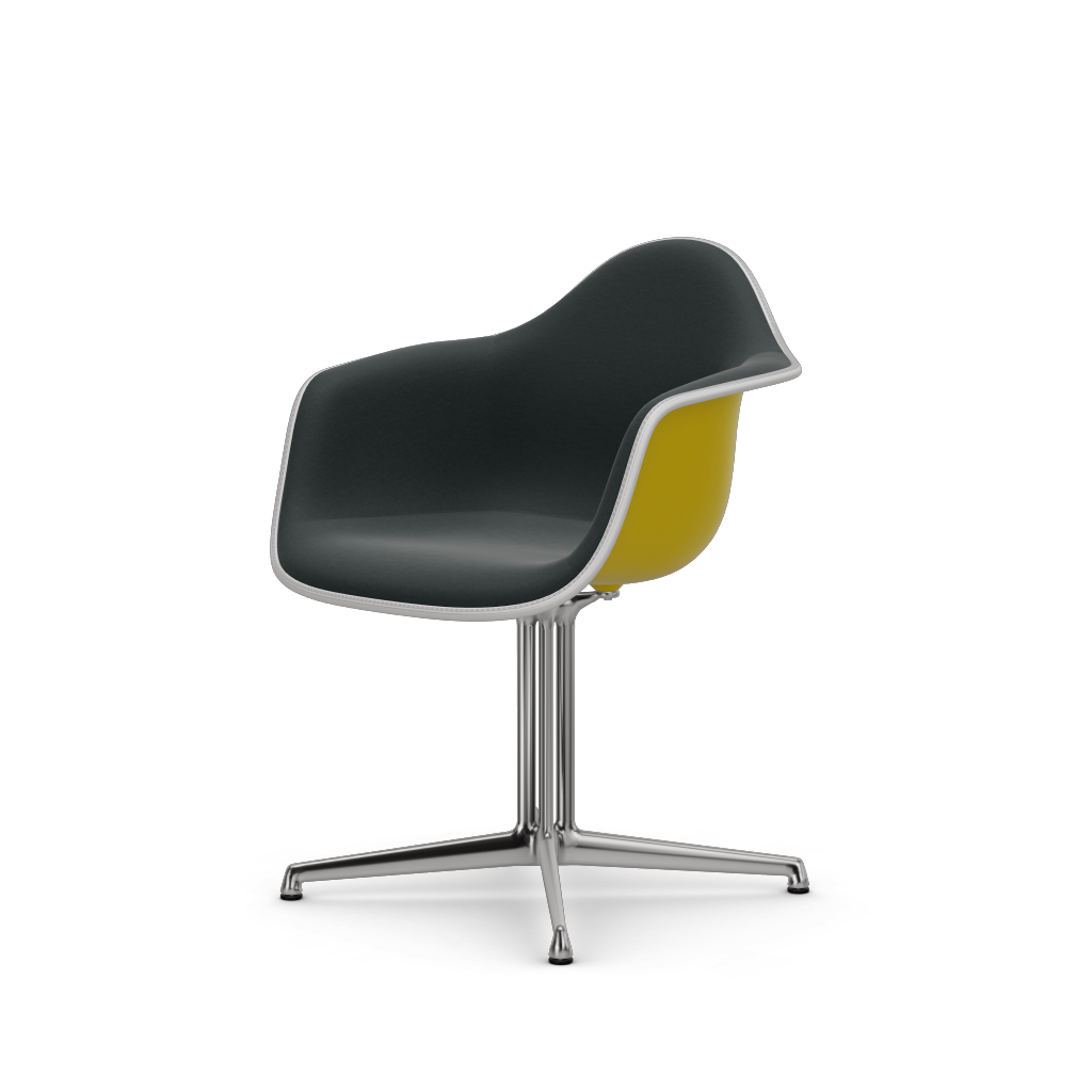 Eames Plastic Armchair DAL (with full upholstery) (Colour of seat shell - sunlight) (Request Info)