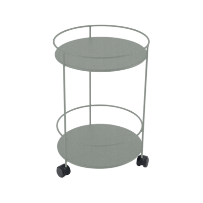 GUINGUETTE SIDE WHEELED TABLE WITH SOLID DOUBLE TOP by Fermob