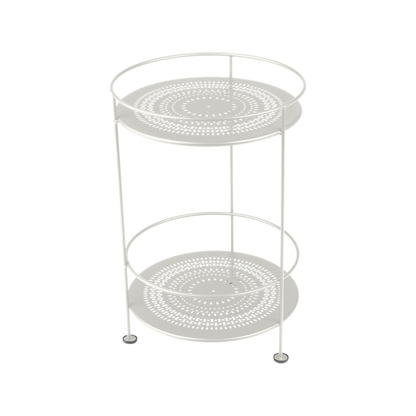 Guinguette Side Table With Perforated Double Top by Fermob #CLAY GREY