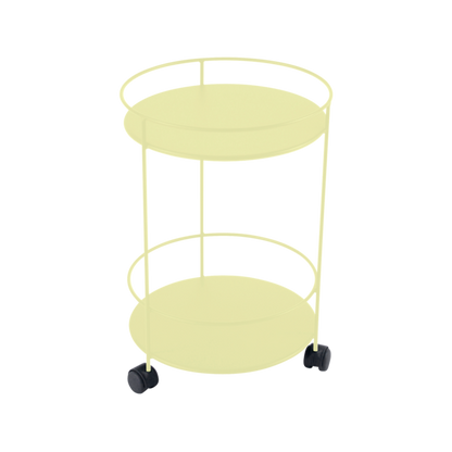 GUINGUETTE SIDE WHEELED TABLE WITH SOLID DOUBLE TOP by Fermob